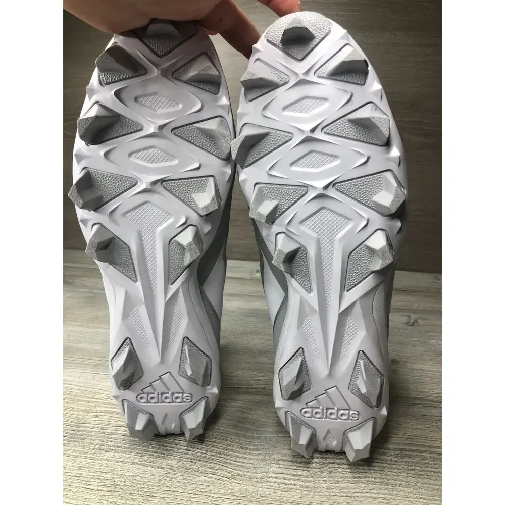 Adidas Men's Icon 7 TPU Baseball Cleats Silver Gray White Size 13.5 Mens New